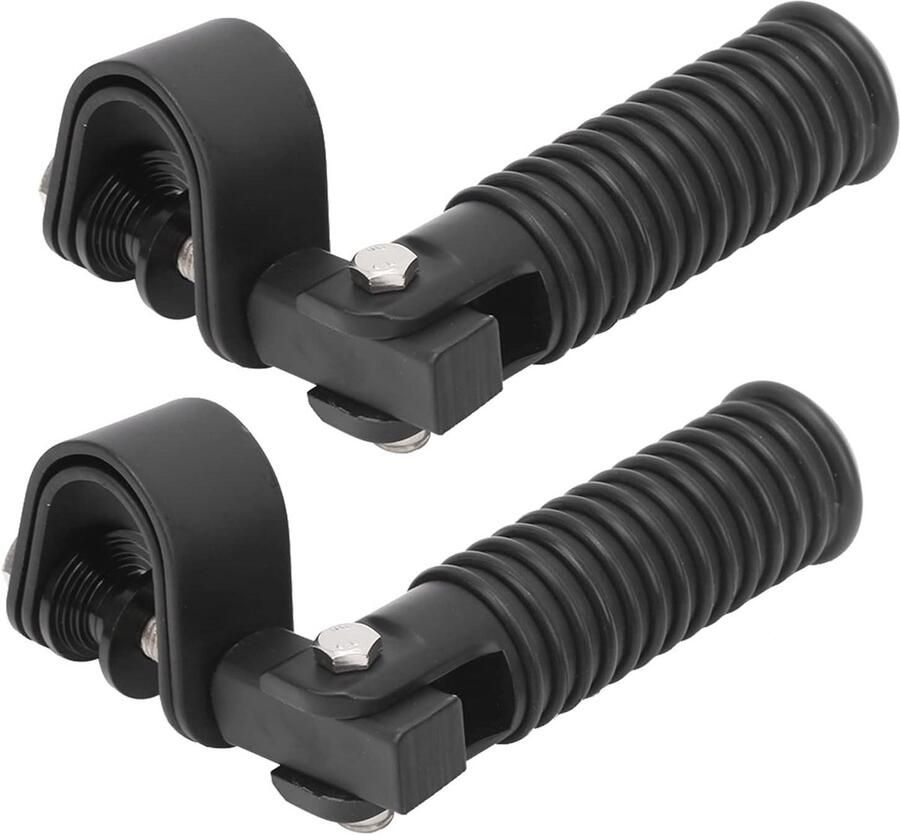 1 Pair 7 1 2in Motorcycle Foot Pegs for With 25mm 1in Highway Engine Crash Bar Guards(Black) Foot Clamp Strong and Corrosion Resistant