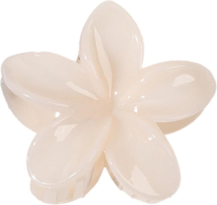 1 Piece Women Floral Hairpin Hairpins Hair Clips Claw Clip Non-Slip Plastic Hairpin Hair Accessories Headwear for Women Girls for Daily Wearing Beige