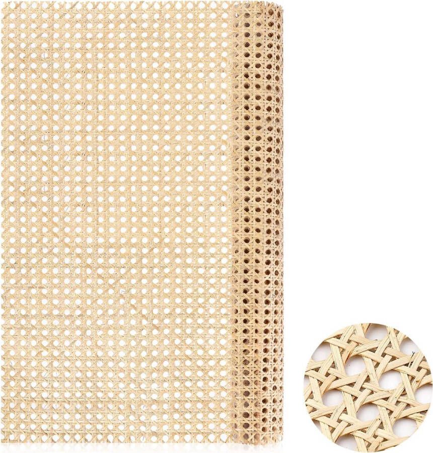 1 rol cane geweven rotan 55 cm x 1 m natuurlijke rotan weefselrol voor caning-projecten mesh rotan weefsel voor meubels stoelen en kasten