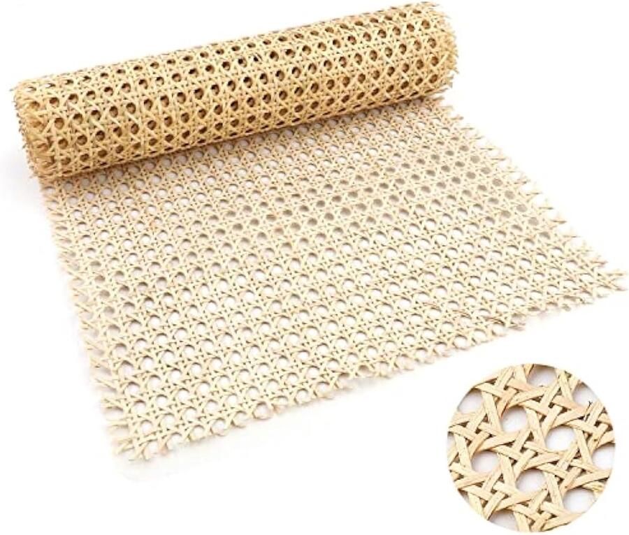 1 Rol Rattan Roll 30cm x 1m Natuurlijk Rotan Webbing voor Caning-Projecten Mesh Riet Rotan voor Meubels Stoelen Kast Plafond