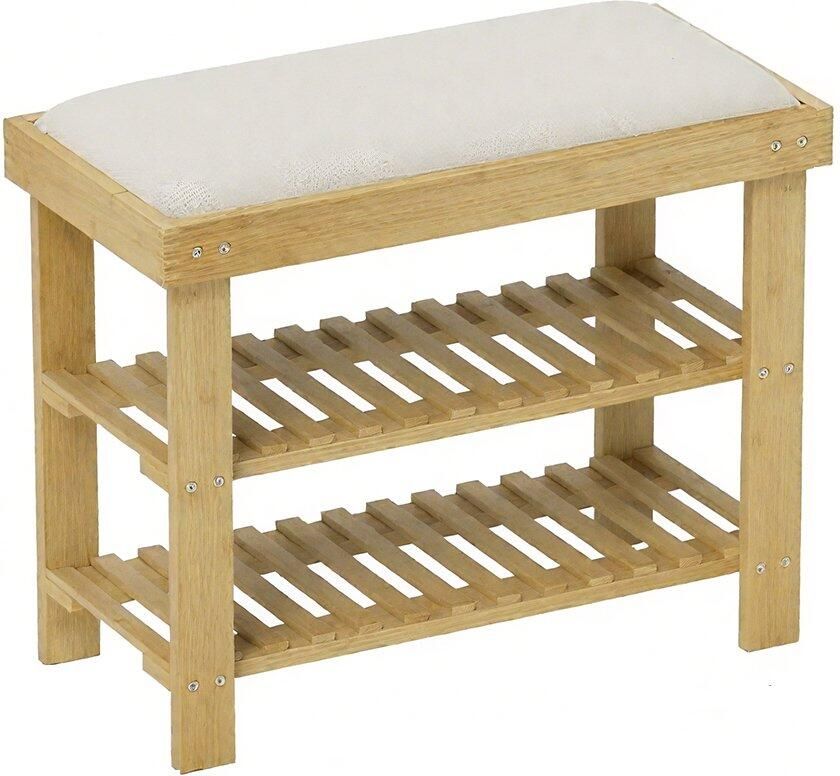 1 schoenbank voor entree met bamboe opbergvakken – schoenorganizer voor entree multifunctionele zitbank voor hal of gang adventskalender 2025