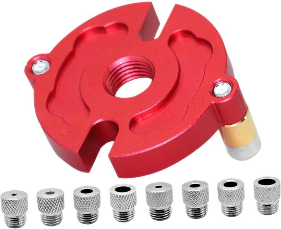 1 set gatenpons boorgeleiders boorlocatie boormal boorgeleider aluminiumlegering rood