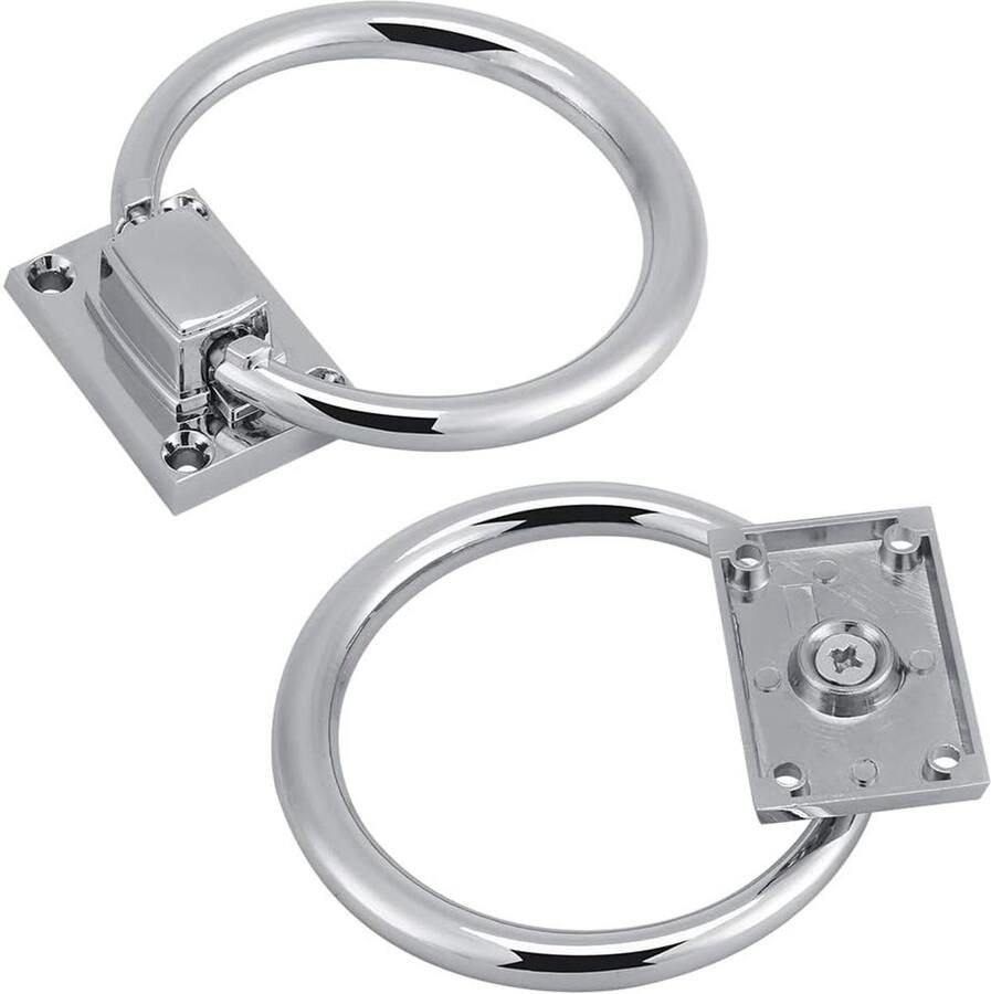 1 stks 111x56x38MM RVS Drop Pull Ring Kledingkast Trekhandvat met Schroeven Deur Knocker Knoppen Kast Handvat