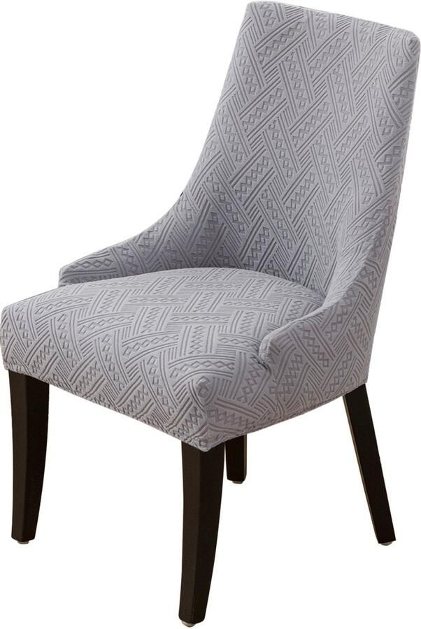 1 stuk effen kleur met patroon fauteuil hoes home stoelhoes gebreide stoelhoes hoes polyester stoelhoes lichtgrijs stijl 2