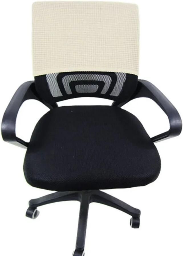 1 stuk elastische rugleuninghoes effen gekleurde stoelrugbescherming stofdichte rugleuninghoes voor thuiskantoorstoel hoofddeksel 35 x 48 cm Beige