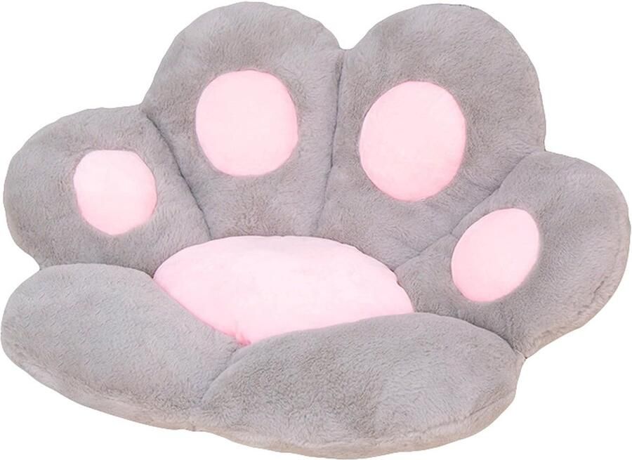 1 stuk Fauteuil zitkussen Berenpoot vorm stoelkussen Klauw vorm luie bank kantoor stoelkussen Verlicht rugpijn Zacht en comfortabel Grijs 70*60cm Geschikt voor fauteuil