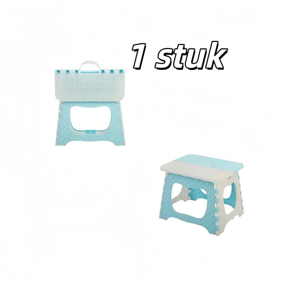 1 stuk Opvouwbare kruk Meubels Antislip Met handvat Draagbaar Geschikt voor badkamer slaapkamer keuken Medium Blauw