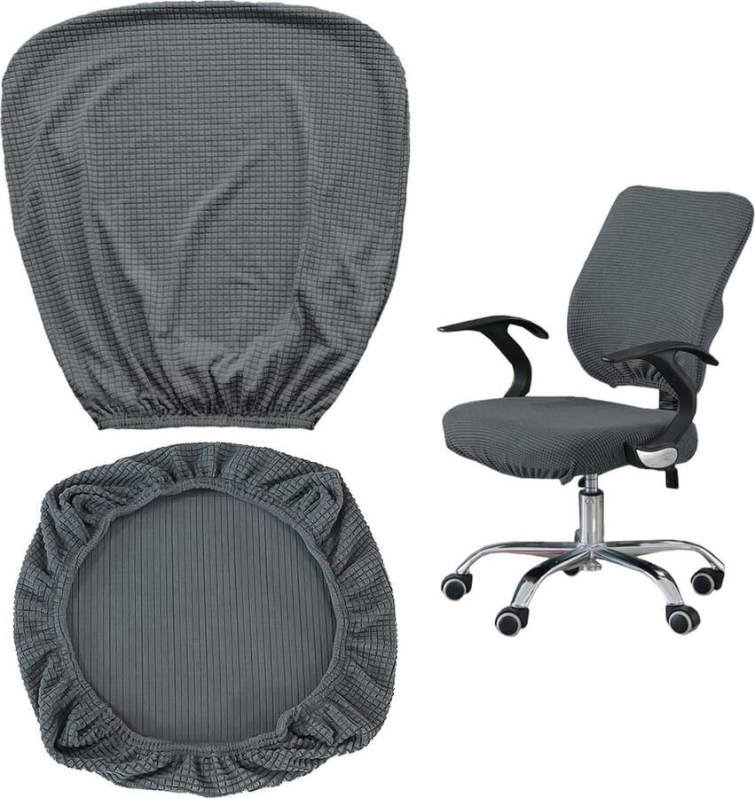 1 stuk stoelhoes 1 stuk stoelachterkant bureaustoelhoes antislip stoelhoes stoelbeschermerset geruite stoelhoes universele stoelhoes