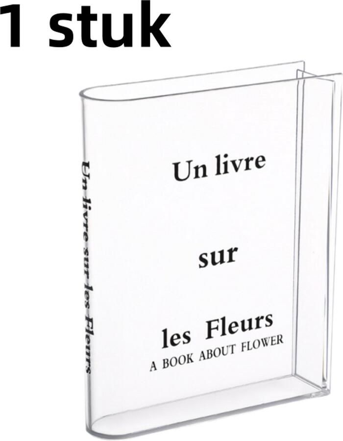1 stuk vaas ornamenten acryl vaas bloem bloemschikker koffiebar bureau acryl boek vaas ornamenten wit