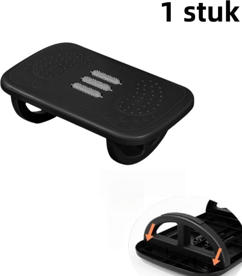 1 stuk Voetenbank voor op kantoor Voetenbank voor onder het bureau Voorkomt het kruisen van de benen Geschikt voor voetenbanken Onmisbaar bij lange afstanden in auto's en vliegtuigen Verlicht gewrichtsstijfheid en zwellingen (Zwart)