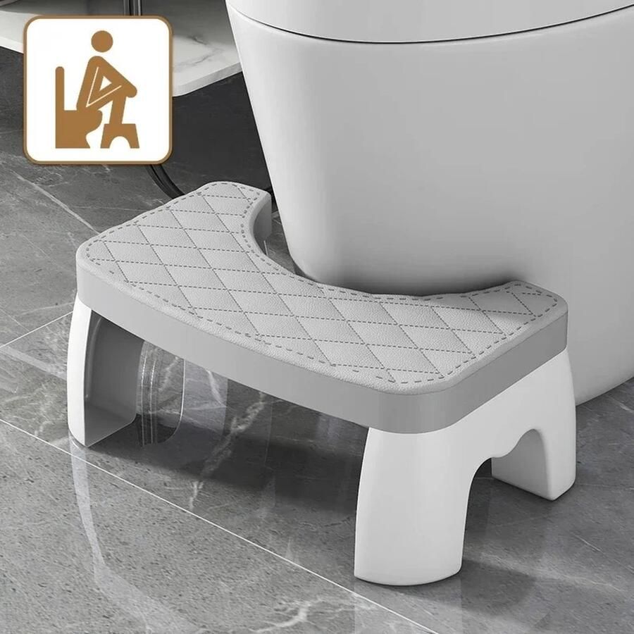 1 Stuk WC Squat Kruk Verwijderbare Antislip WC-Bril Kruk Draagbare Multifunctionele Badkameraccessoire voor Thuis Gezondheidsvriendelijke Squat Kruk Verbeterde Toiletpositie Badkamerhulpmiddel