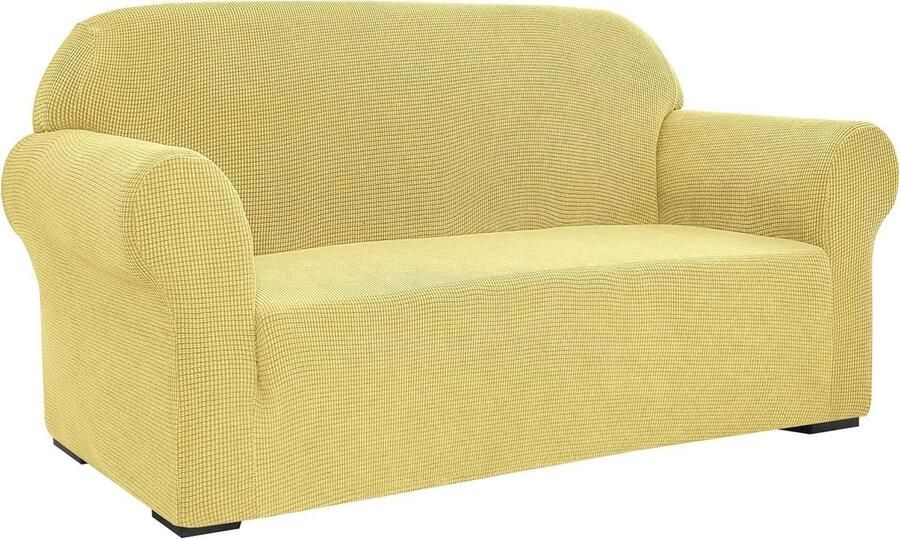 1 Stuk Stretch Sofa Cover Woonkamer Fauteuil Meubelbeschermer Wasbaar Bank Slipcovers Kinderen Honden Lichtgeel