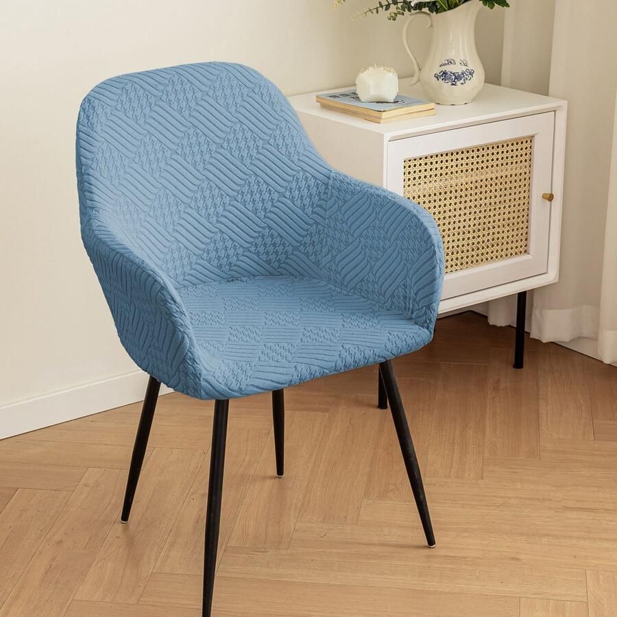 1 stukset stoelhoes hoge elastische stoelhoes dekdeksel met armleuningen bureaustoelhoes afneembare stoelstoelhoes geschikt voor eetkamer woonkamer keuken hotel