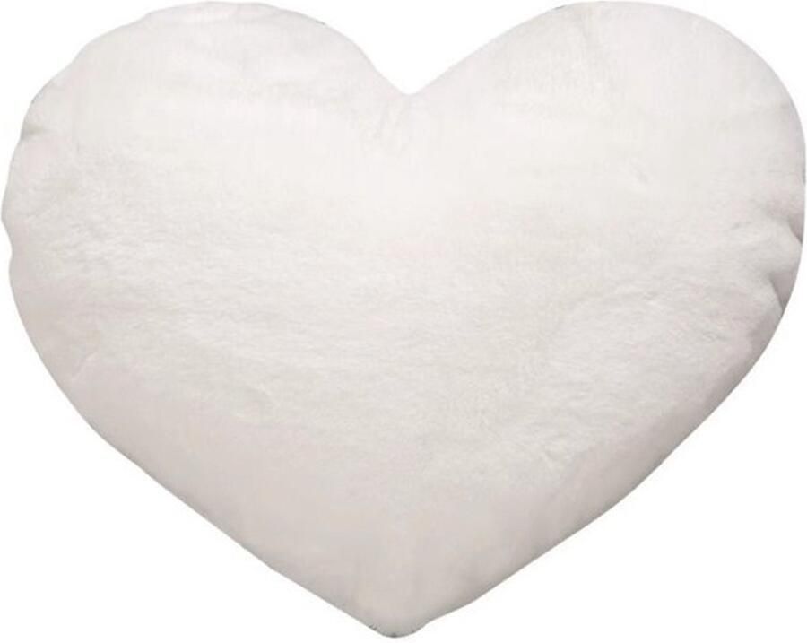 1 Wit Hartvormig Kussen 25 × 35 cm Schattig Sierkussen Lief Hartkussen Mooi en Comfortabel Geschikt voor Woonkamers Banken Kinderkamers en Bedden