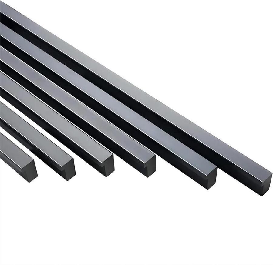 10-delige Aluminium Kastgreep Meubelgreep Lange Trekknoppen Kledingkast Knoppen Gatenafstand 256mm Totale Lengte 300mm Zwart