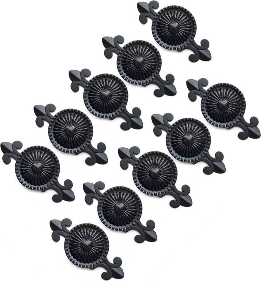 10-Pcs Cabinet Handles and Knobs for Cupboard Drawer Furniture Black