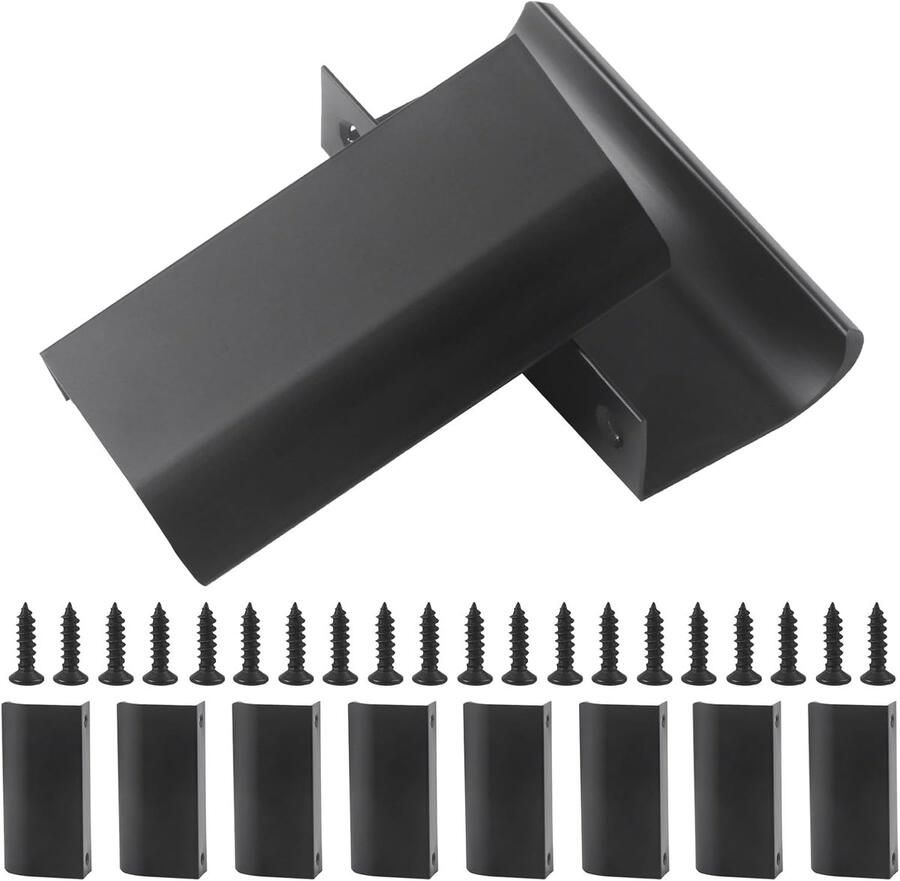 10-delige kastgrepenset 8×4 cm Verborgen meubelgrepen Ladegrepen Keukengrepen Geschikt voor laden kasten en meubels Zwart