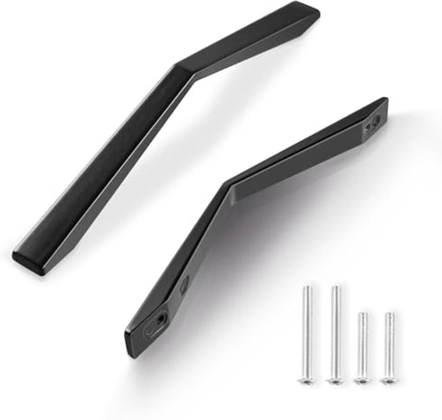 10-delige Keuken Handgrepen Zwart 128mm Spacing Aluminium Meubelgrepen voor Kasten Lades en Deuren