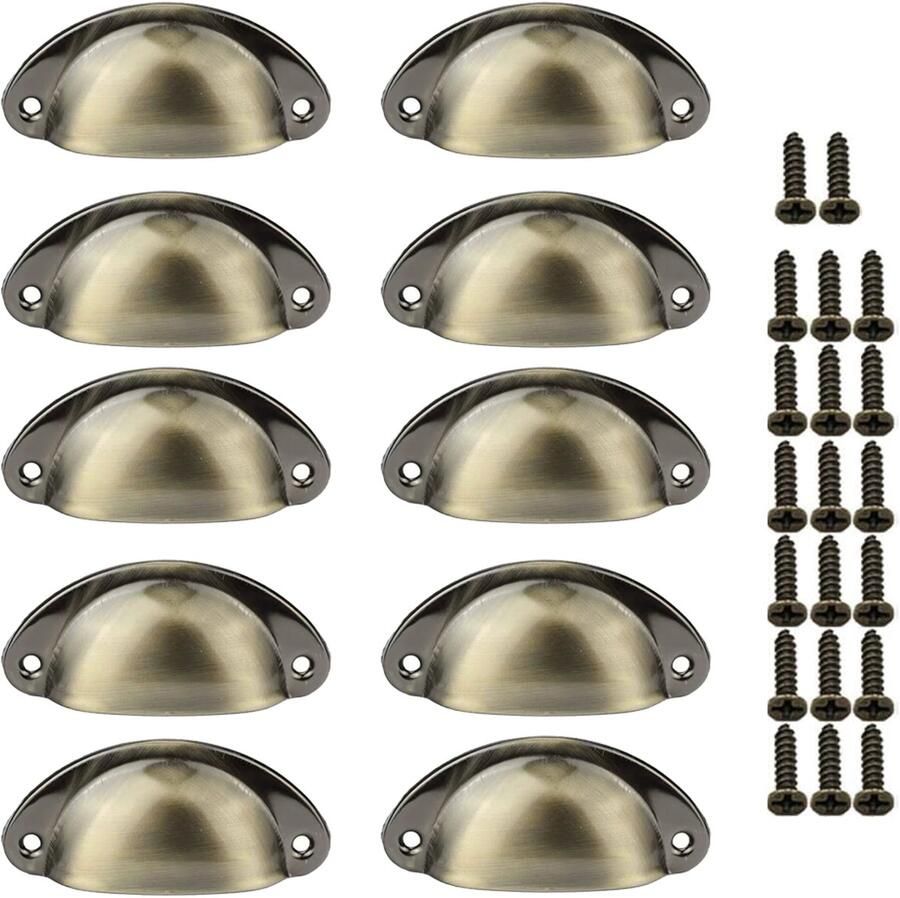 10-delige ladegreep pull 81*35mm middengat brons geborsteld voor ladedeur kast kledingkast dressoir vervangende onderdelen