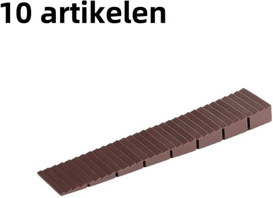 10-delige meubelnivelleringspads Balanceerpads voor kledingkasten kasten tafels en stoelen Ongelijke pads voor kastvoeten Bruin