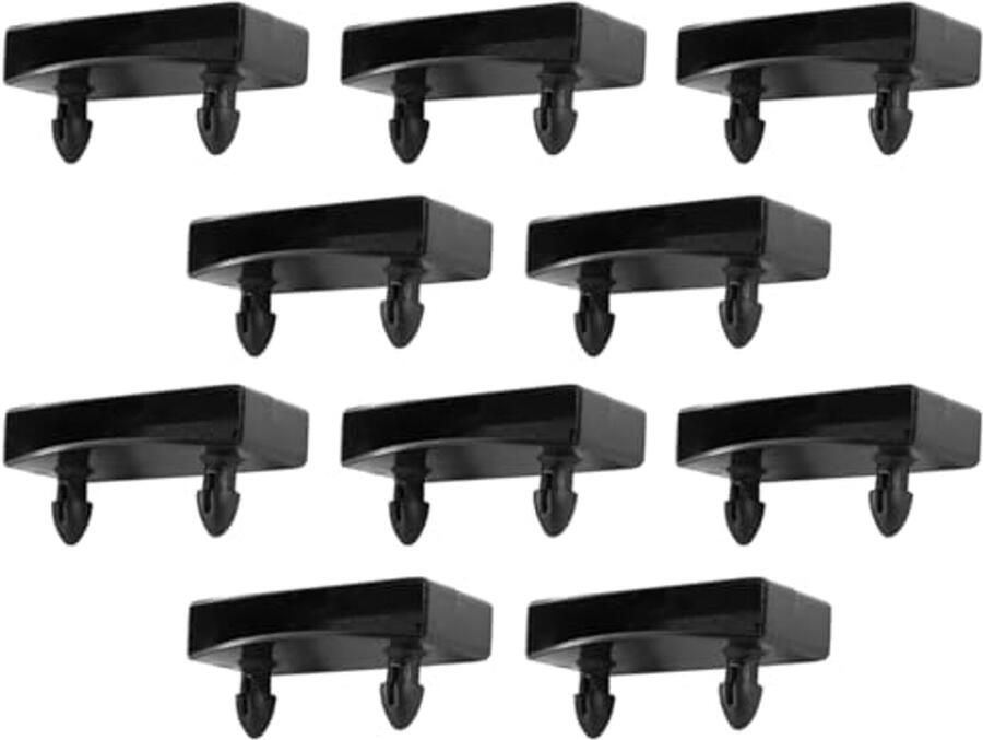 10 kunststof eindkappen voor latten 74 x 14 mm bed bus lattenbodem zwart