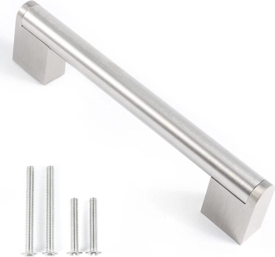 10-pack 5'' 128mm RVS Keukenkast Handgrepen Geborsteld Slaapkamer Keukenkast Deur Railgreep Stanghandgreep cabinet handle black