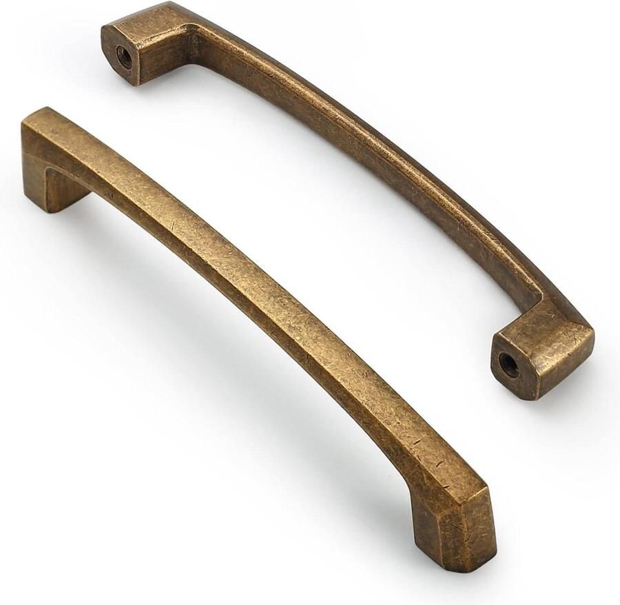 10 Pcs Antique Brass Furniture Handles 128mm Hole Spacing Kitchen Cabinet Drawer Handles