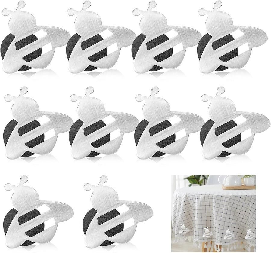 10 Pcs Tafelkleed Gewichten Magnetische Tafelkleed Gewichten van Rvs voor Buiten Familiebijeenkomsten Feesten Kamperen Trouwerijen Tuin Picknick