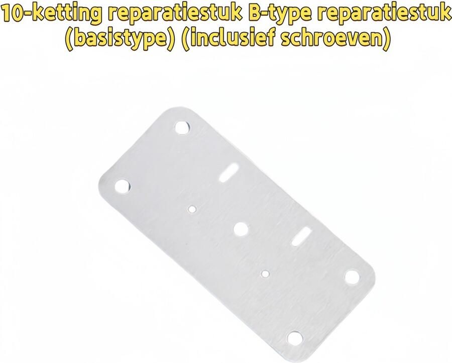 10 Scharnierreparatieplaat Voor keukenkast- en meubelscharnierbevestigingsreparatieplaat Hoge stabiliteit Type B-reparatieplaat (basisversie) (inclusief schroeven) Afbeelding Kleur