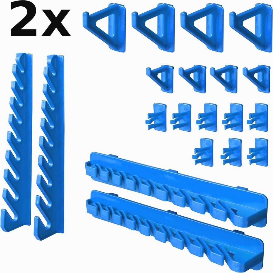 10 stapelboxen wandrek 154 x 78 cm voor gereedschap en opbergsysteem ideaal voor werkplaats en garage - Foto 2