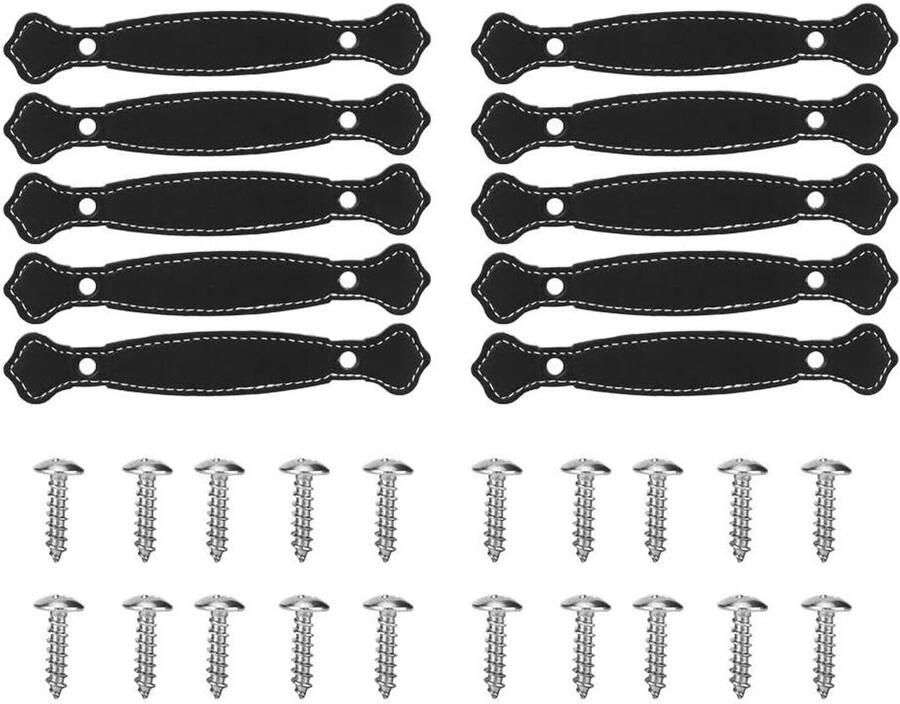 Allecto Plus Meubels: 10 Stuks Deurgrepen Lederen Handgrepen Keukenkast Kast Hardware Kamer Deur Fittingen Decor Gratis Verzending