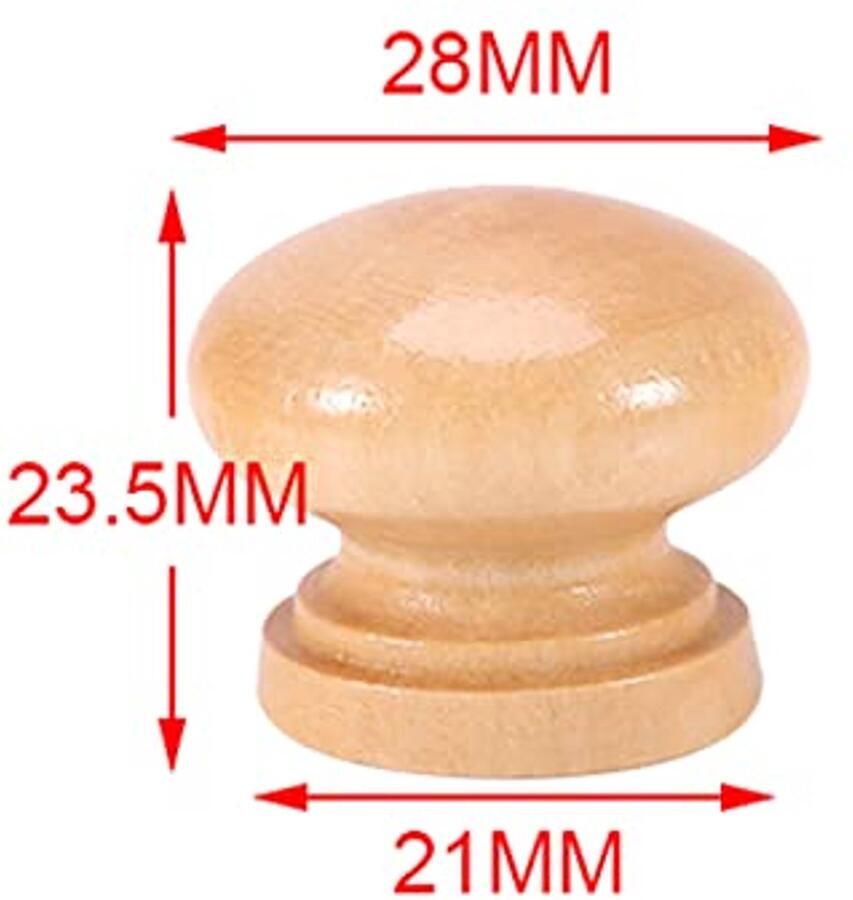 10 Stks Ronde Natuurlijke Houten Kast Knoppen Lade Kast Garderobe Deur Hardware Pull Handvat Knoppen Meubelhardware (28 MM)