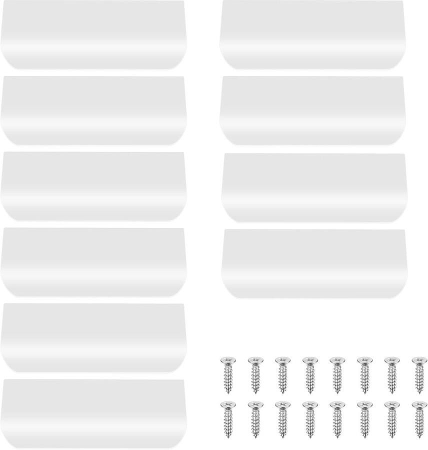 10 stuks 150*40*17.5 mm Kastgrepen Ladegrepen Verborgen handgreep Handvat van aluminiumlegering keukenkastgrepen meubelaccessoires hardware wit