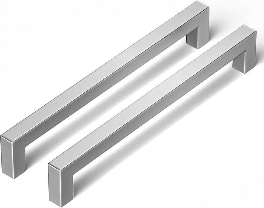 10 stuks 160 mm geborstelde nikkel keukenkastgrepen roestvrijstalen ladegrepen voor kledingkasten badkamer slaapkamer