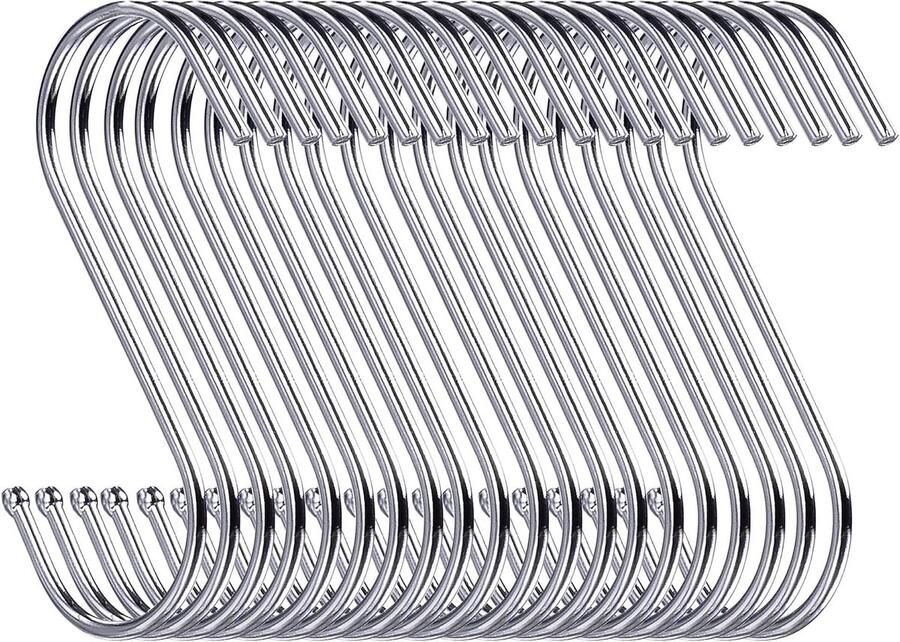 10 stuks 9 cm hanghaken haken voor garderobe haken om op te hangen kleerhangers (zilver)