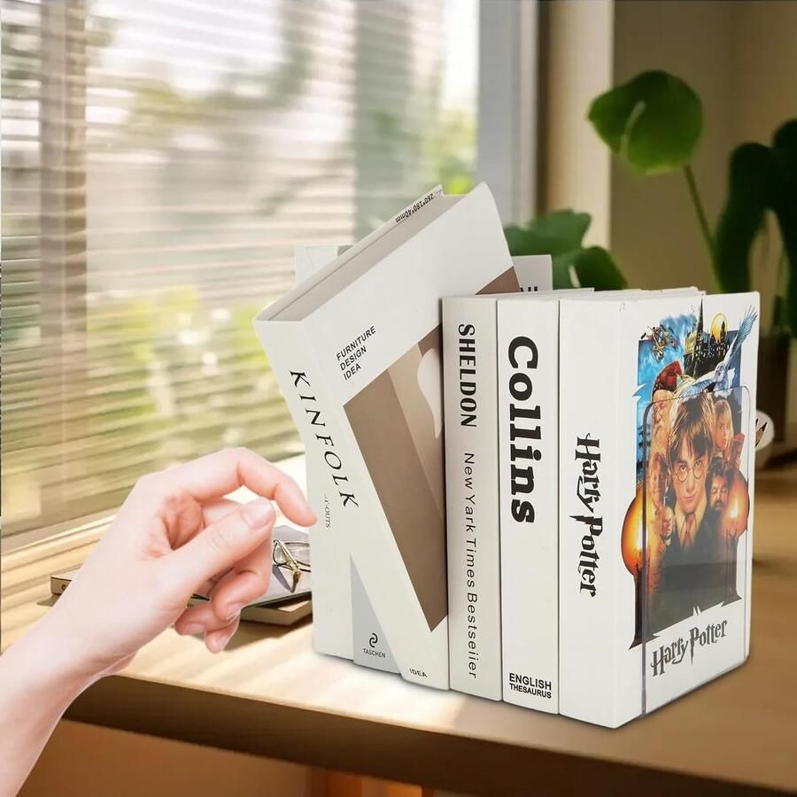 10 stuks acryl boekensteunen transparant acryl boekensteunen antislip plastic boekensteunen voor planken antislip stevig voor bibliotheek kantoor scholen boekhandel