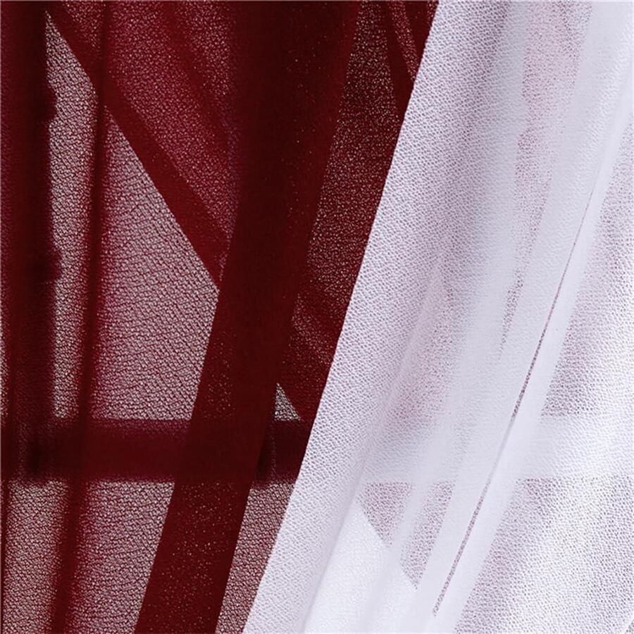 10 stuks bruiloft stoelhoezen van chiffon stof set stoelbanden en stoelsjerpen voor decoratie ceremonie evenement wit feestelijk versiering Stoelhoezen