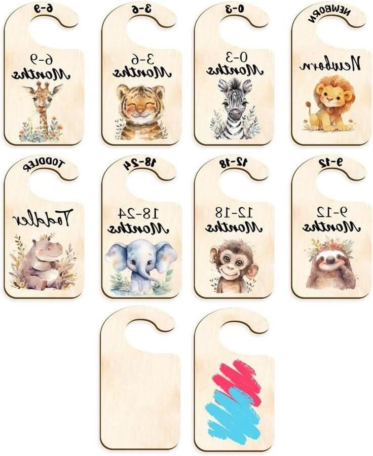 10 stuks dierenkleding rek verdelers 8 stijlen van pasgeboren tot peuter