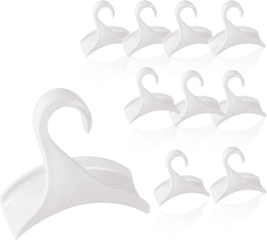 10 stuks extra brede tashaken voor in de kast Tashaken Voor het opbergen en organiseren van handtassen hoeden koptelefoons rugzakken schoudertassen sjaals riemen taillebanden en stropdassen Ruimtebesparend Wit