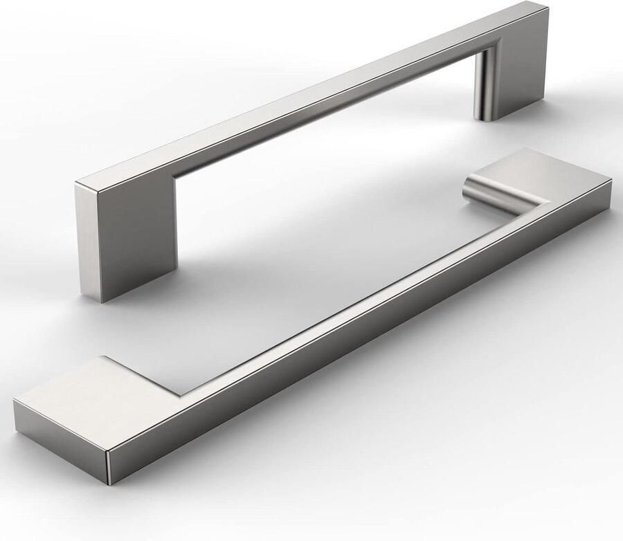 10 stuks geborsteld nikkel kasthandgrepen 128 mm gatafstand voor keukenkasten en laden