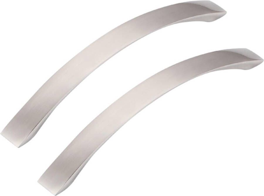 10 stuks geborstelde handgrepen meubelgrepen aluminium kastgrepen zilver voor keukenkasten meubelgrepen met schroeven 128 mm gatafstand