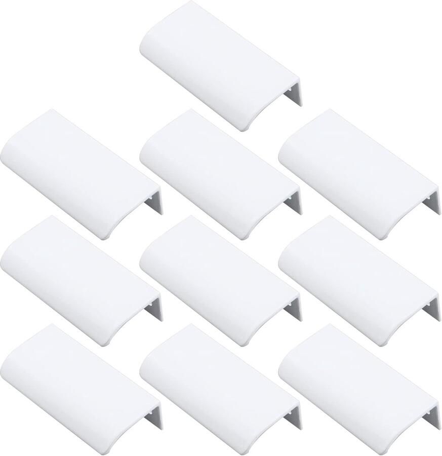 10 stuks Handgreep Kast meubelgreep Keukengreep Handgrepen ladegrepen Deurgreep arc greep verborgen deurgrepen verborgen kastgrepen wit 80*40*18 mm