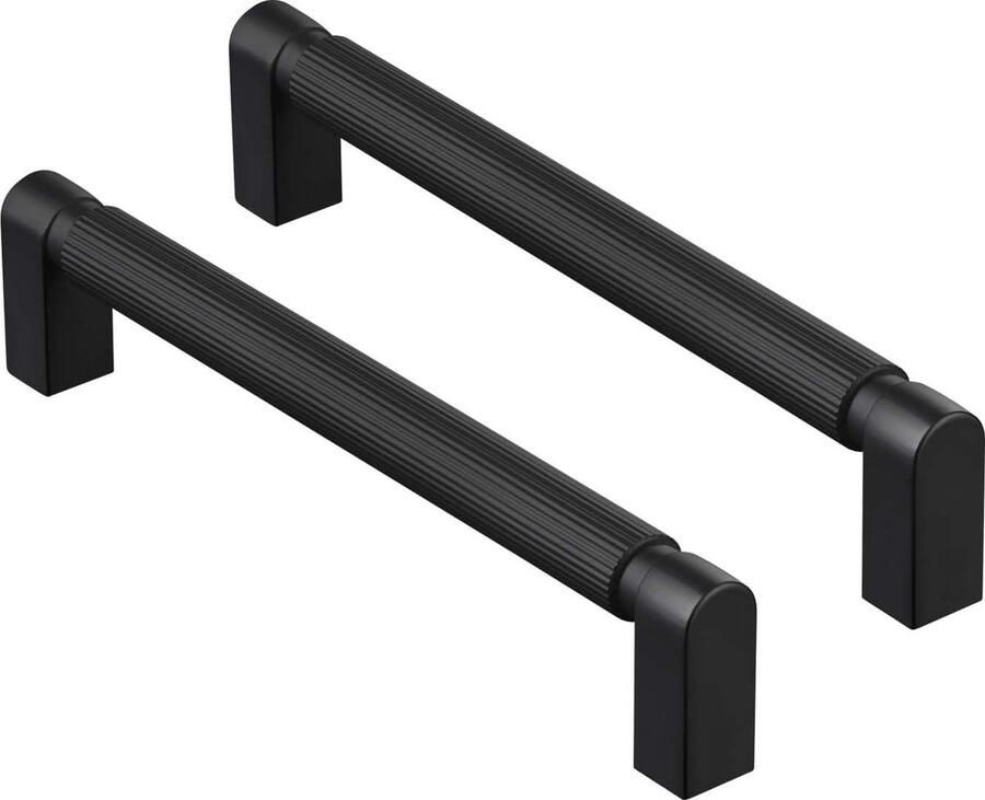 10 Stuks Handgrepen voor Keukenkasten Zwart 128 mm Boorgatafstand Mat Zwart