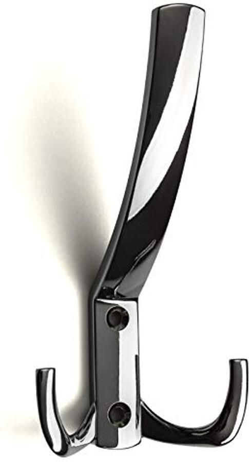 10 Stuks Kapstokhaken Gepolijst Chroom 76 x 147 mm Incl. Bevestigingsschroeven