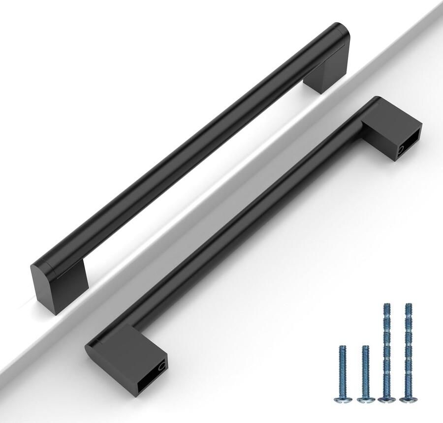 10 stuks kastgrepen gatafstand 160 mm voor keukenkasten roestvrij staal meubelgrepen keukengrepen handgrepen meubels keukenkast kastdeurgrepen EU0030 zwart