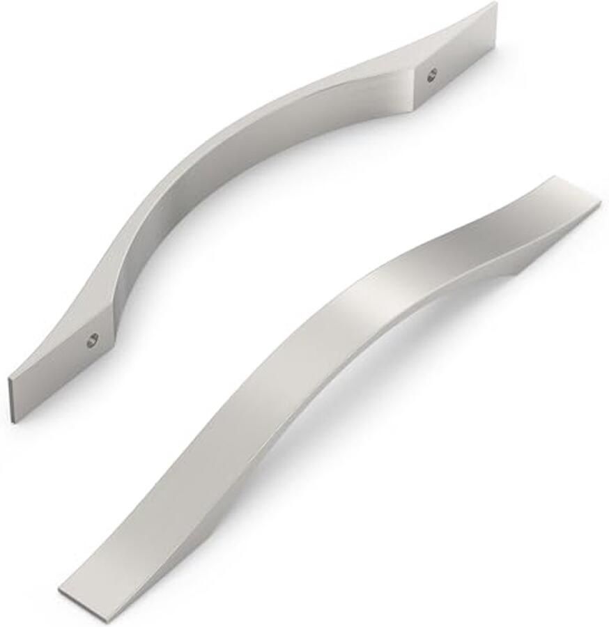 10 Stuks Kastgrepen Meubelgrepen Geborsteld Satijn-Nikkel 128 mm Gatafstand Perfect voor Keukenkasten en Laden