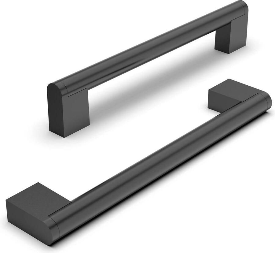 10 stuks kasthandgrepen 160 mm gatafstand roestvrijstalen meubelgrepen keukenkasthandvat mat zwart cabinet handle black