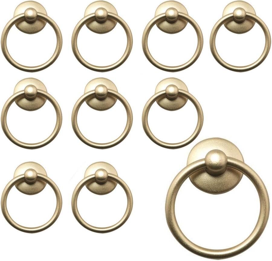 10 stuks Kastknoppen Meubelknop Handgrepen Deurgrepen voor kasten dressoirs kasten dressoir kasten goudkleur