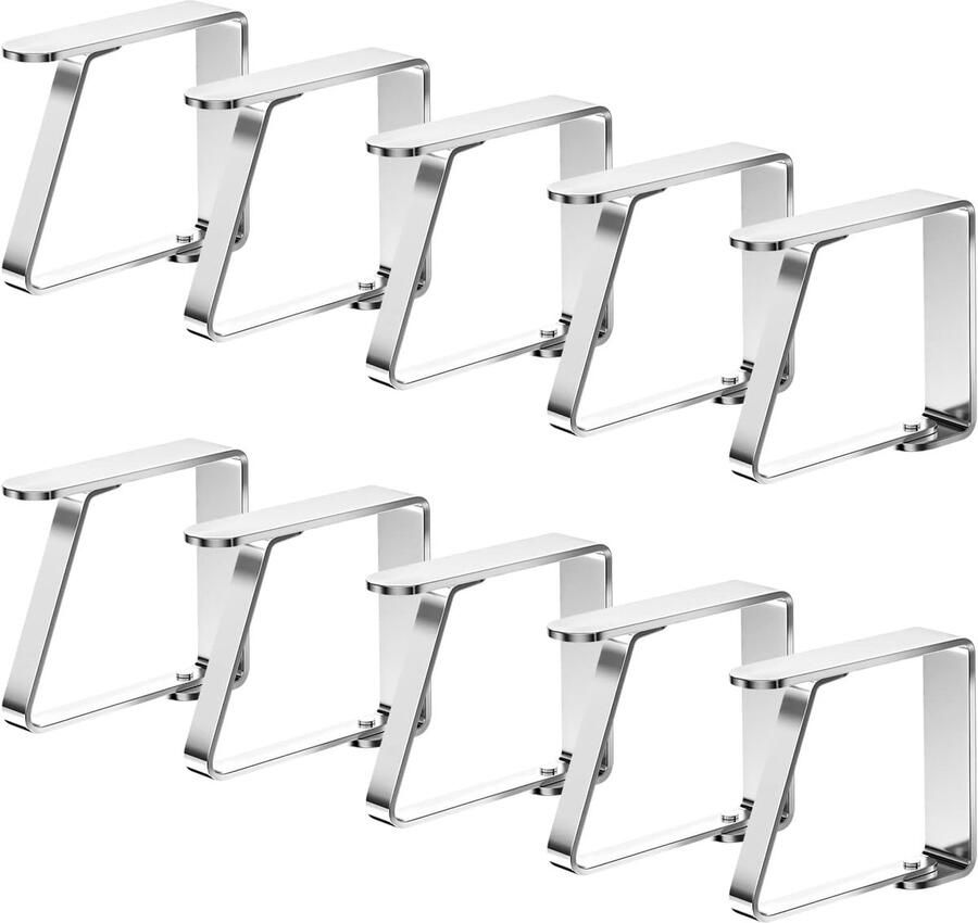 10 stuks kleine tafelkleedklemmen roestvrij staal flexibele beweegbare tafelkleedklemmen tafelklemmen tafelklem voor tuintafel restaurant familie eettafel
