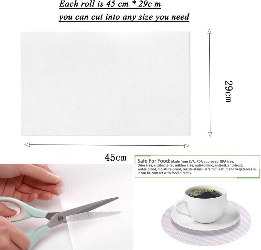 10 stuks koelkastmatten antibacterieel anti-fouling antislip koelkast mat doe-het-zelf kast mat tafel mat lademat wasbaar (29 x 45 cm wit transparant)